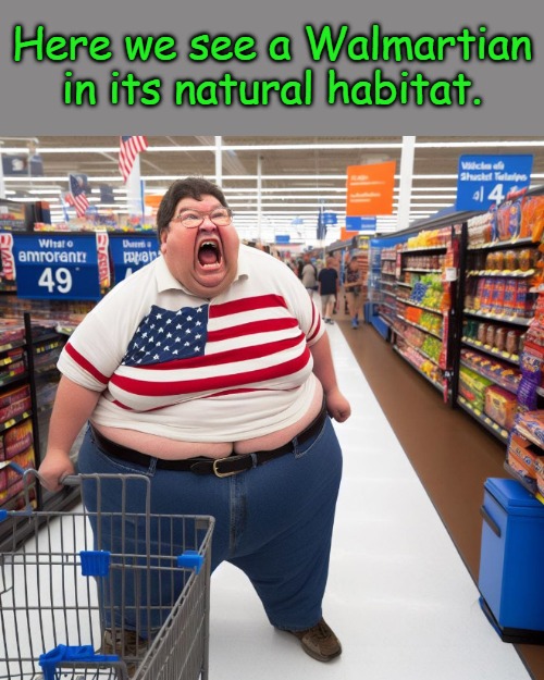 Here we see a Walmartian in its natural habitat. | made w/ Imgflip meme maker