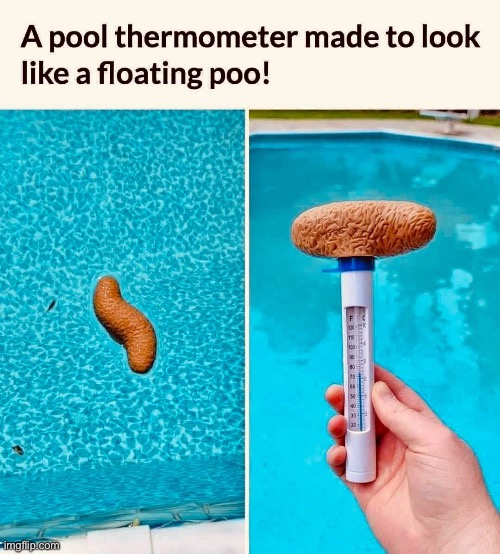 What’s the pool temperature? | image tagged in thermostat,pool,poop,water | made w/ Imgflip meme maker
