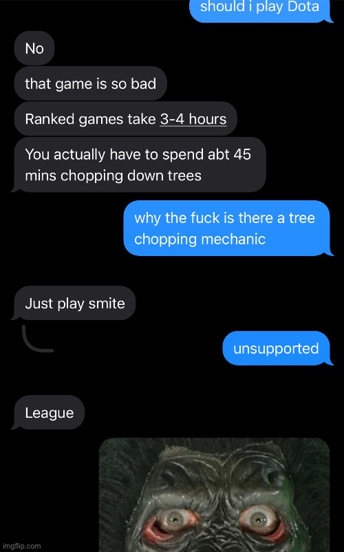 typical convo between me and bro | made w/ Imgflip meme maker