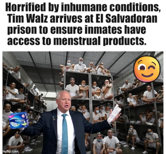 Always looking out for the criminal element first, as all good Dems do! | 😉 | image tagged in tim walz,low t,no t,girly man,men and women,know the difference | made w/ Imgflip meme maker