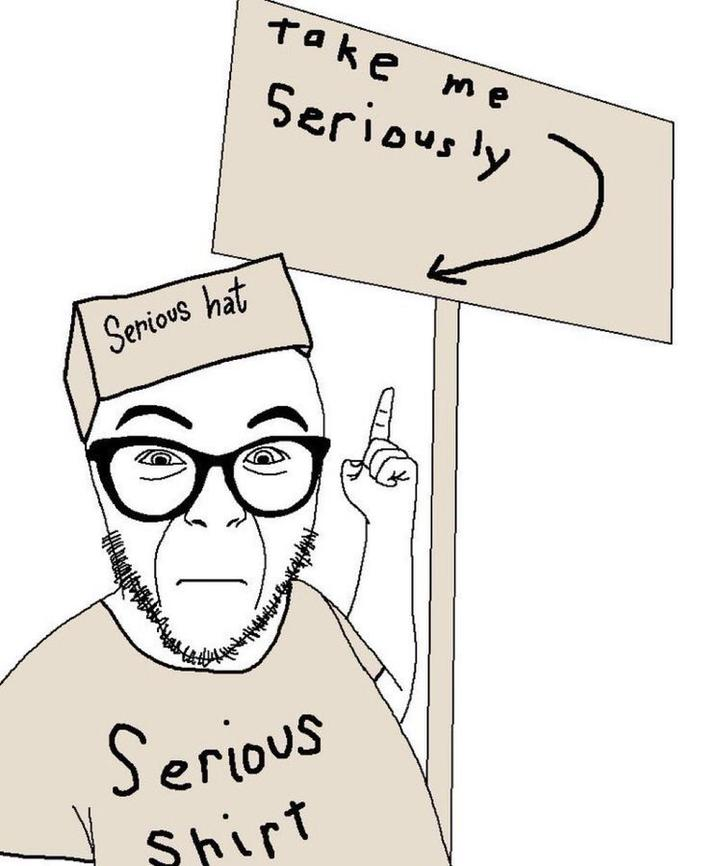 High Quality Serious Soyjak Blank Meme Template