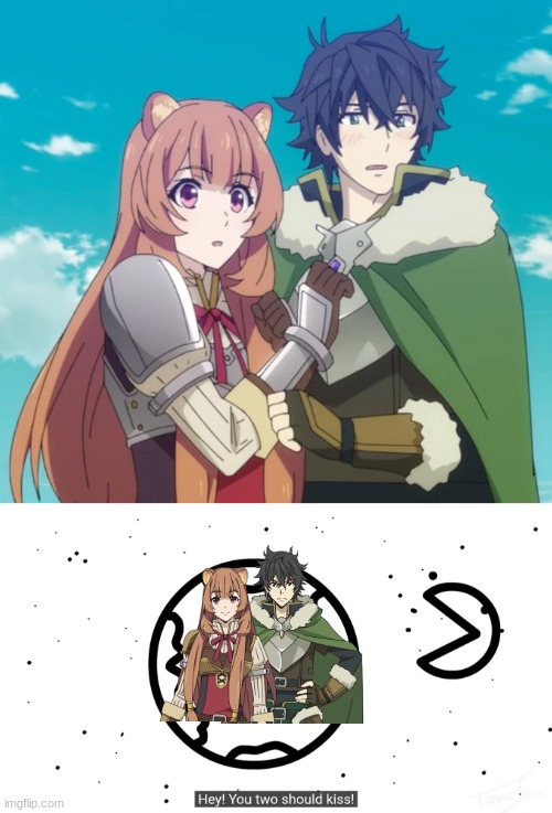 This needs to be canon, PLEASE MAKE THIS CANON IF YOU HAVEN'T ALREADY IN THE MANGA/LIGHT NOVEL, I only watched the anime | image tagged in rising of the shield hero,asdfmovie,raphtalia | made w/ Imgflip meme maker
