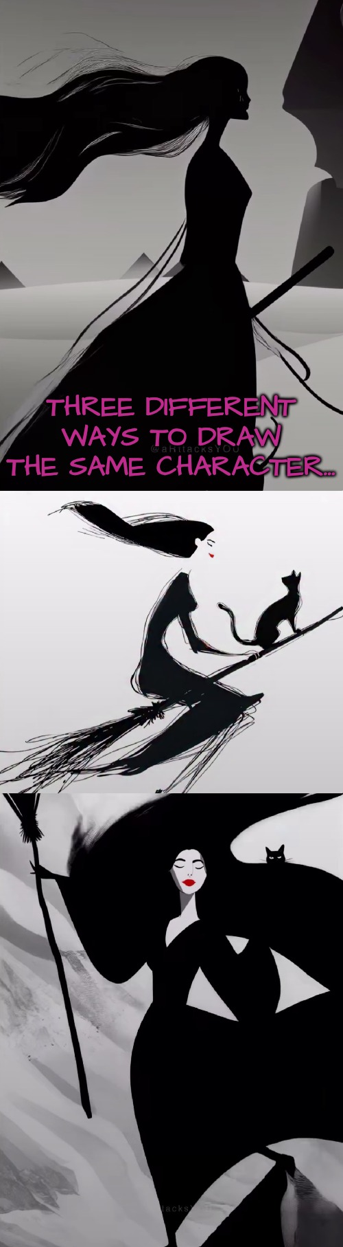 Expand Your Creativity | THREE DIFFERENT WAYS TO DRAW THE SAME CHARACTER... | image tagged in creativity,drawing | made w/ Imgflip meme maker