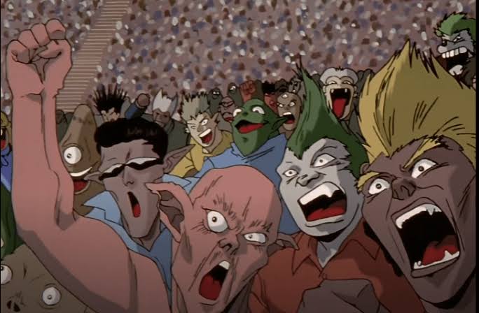 Ghost Fighter Crowd Blank Meme Template