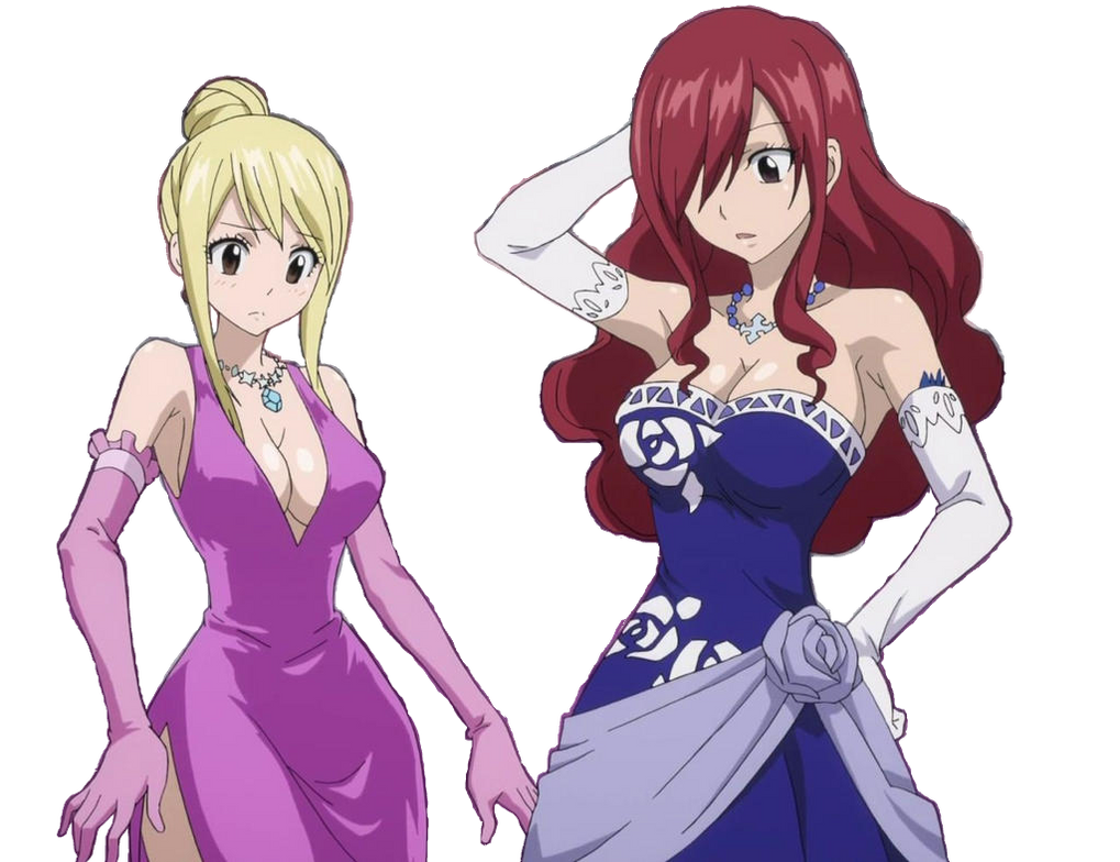 lucy and erza Blank Meme Template