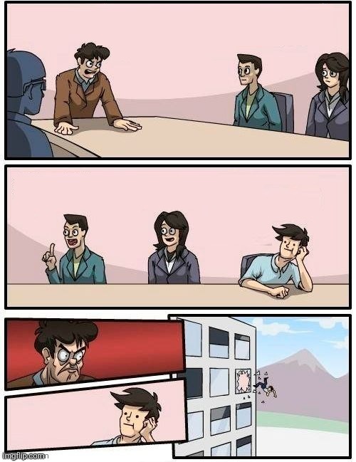 Boardroom meeting suggestion without speech bubles | image tagged in boardroom meeting suggestion without speech bubles | made w/ Imgflip meme maker
