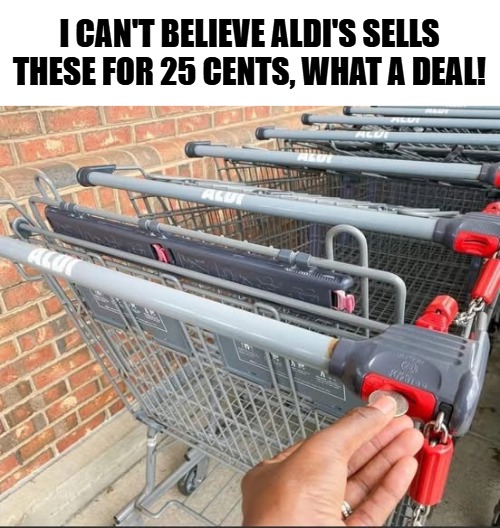 what a deal | I CAN'T BELIEVE ALDI'S SELLS THESE FOR 25 CENTS, WHAT A DEAL! | image tagged in aldi's,kewlew | made w/ Imgflip meme maker