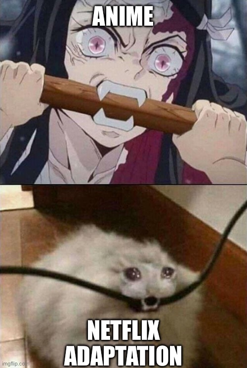 NAAAAAAAA | ANIME; NETFLIX ADAPTATION | made w/ Imgflip meme maker