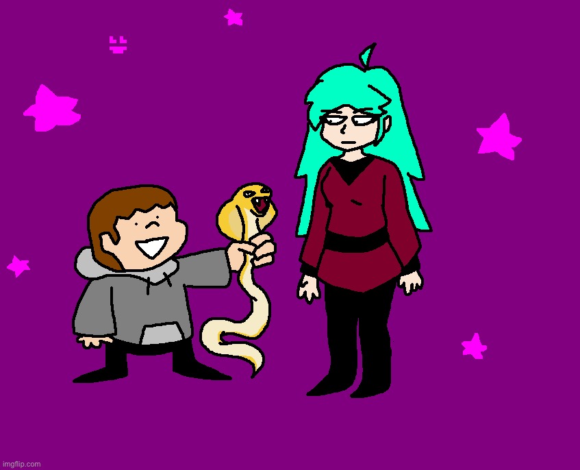 He found a snake | made w/ Imgflip meme maker