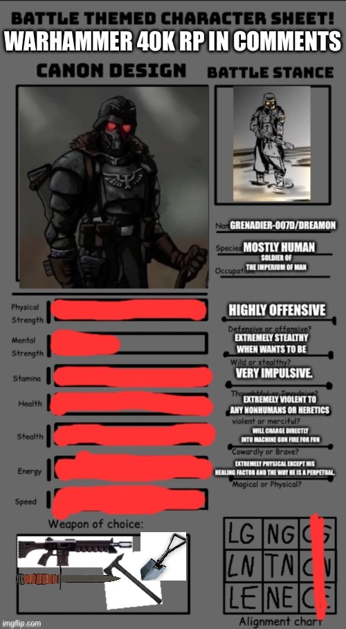 WARHAMMER 40K RP IN COMMENTS | made w/ Imgflip meme maker