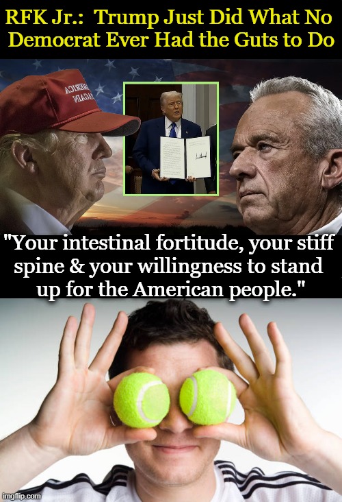 DJT took a knife to BIG PHARMA that could slash drug prices by as much as 90%! | RFK Jr.:  Trump Just Did What No 
Democrat Ever Had the Guts to Do; "Your intestinal fortitude, your stiff 
spine & your willingness to stand 
up for the American people." | image tagged in donald trump,big pharma,bernie i am once again asking for your support,fraud,waste,guts | made w/ Imgflip meme maker