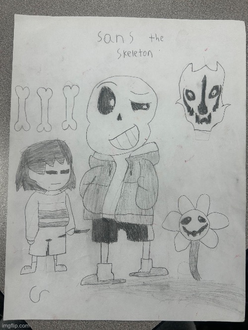 I did another art. Idk if I like this one or gaster better let me know what u think. | made w/ Imgflip meme maker