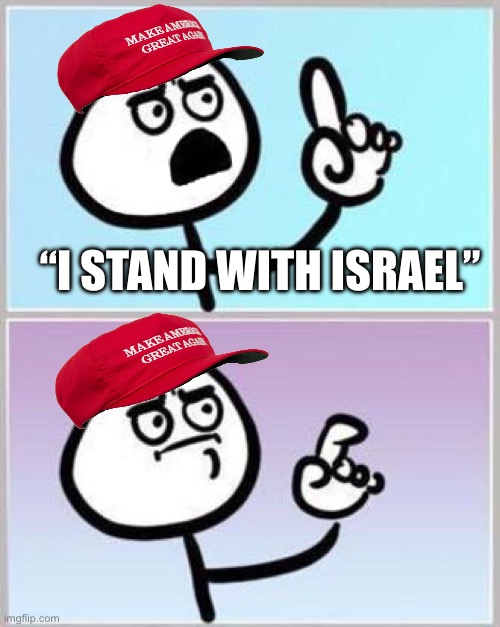 Dummies | “I STAND WITH ISRAEL” | image tagged in wait what | made w/ Imgflip meme maker