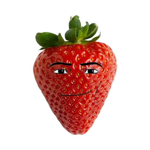man face strawberry Blank Meme Template