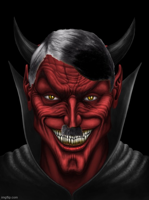 Adolf Hitler the devil | image tagged in dancing with the devil,funny,the devil,adolf hitler | made w/ Imgflip meme maker
