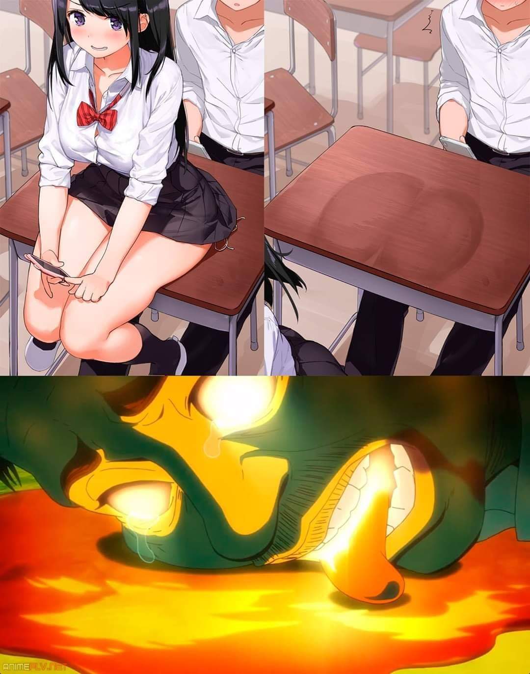 Anime buttprint licker Blank Meme Template