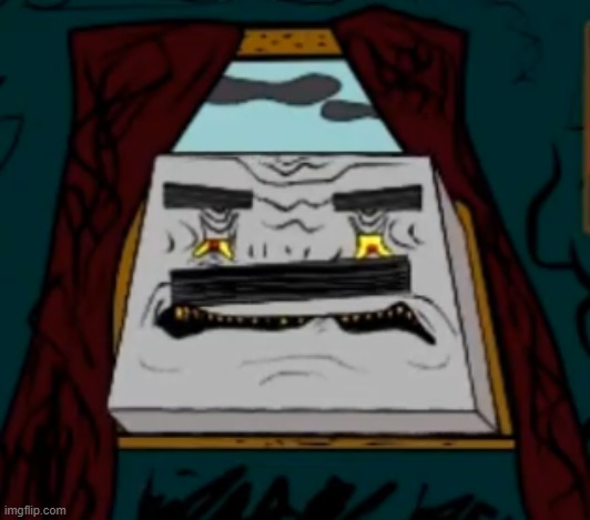 That mustache vent on the doom conditioner (axeman cartoons) looks like hitler's mustache | image tagged in hitler,air conditioner,cartoon,horror,villain,comedy | made w/ Imgflip meme maker
