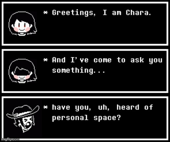 Oh boy... what now? | image tagged in mini chara,clover,undertale | made w/ Imgflip meme maker