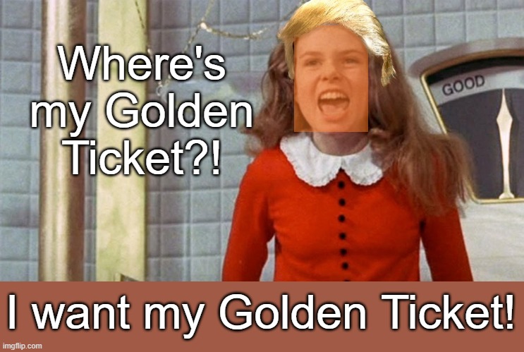 Where's my Golden Ticket?! I want my Golden Ticket! | made w/ Imgflip meme maker
