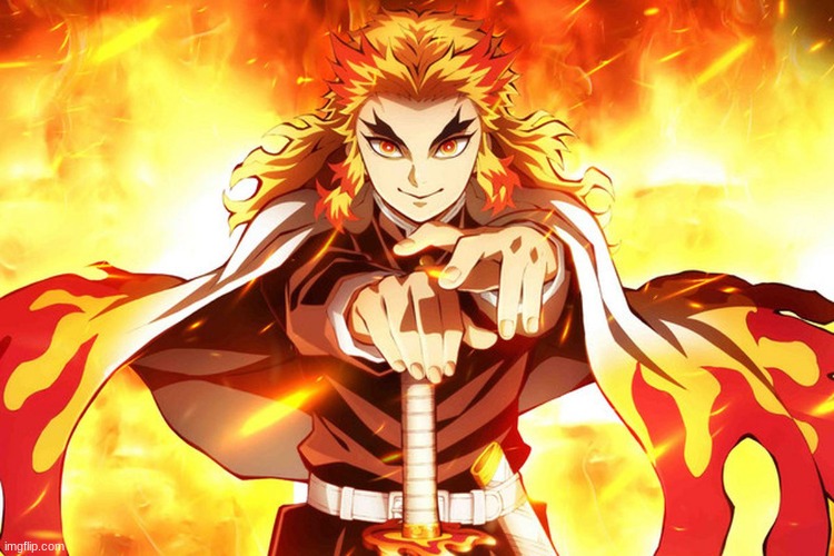 demon slayer rengoku | image tagged in demon slayer rengoku | made w/ Imgflip meme maker