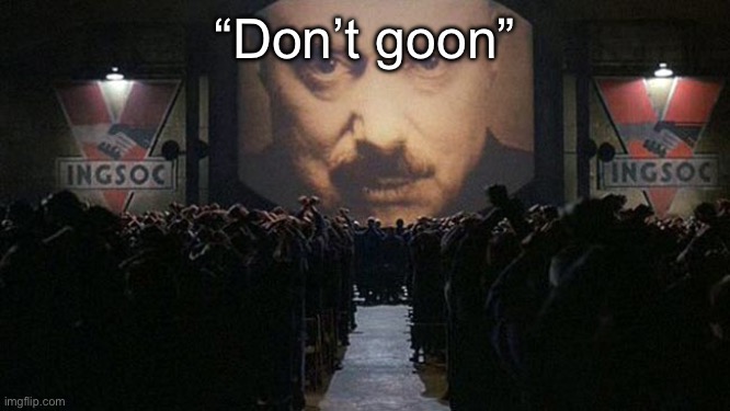 1984 | “Don’t goon” | image tagged in 1984 | made w/ Imgflip meme maker