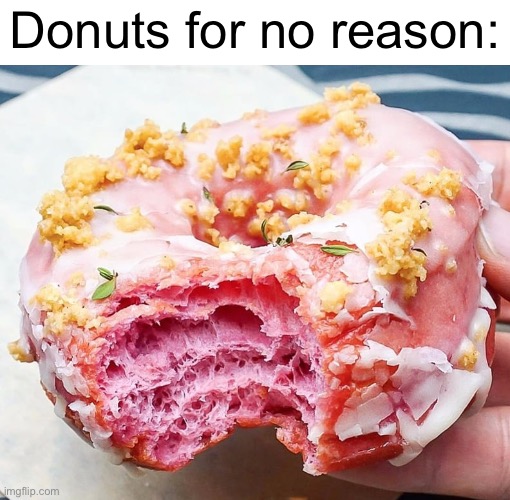 Donuts for no reason: | made w/ Imgflip meme maker