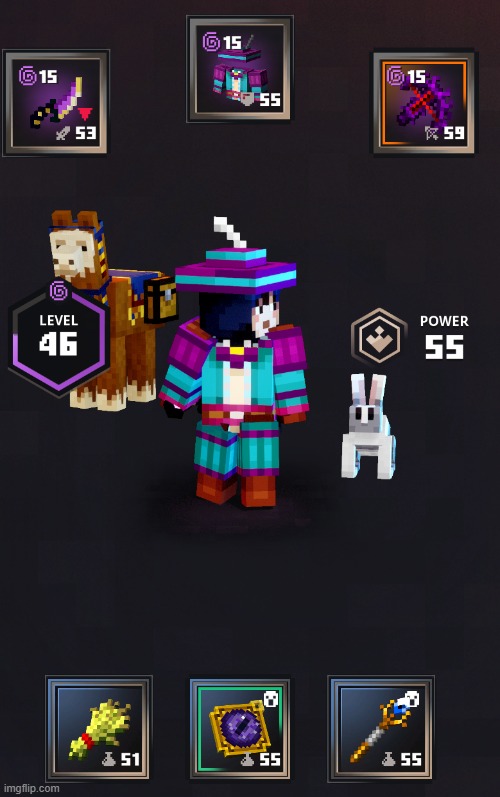 Rate my Minecraft Dungeons loadout | made w/ Imgflip meme maker