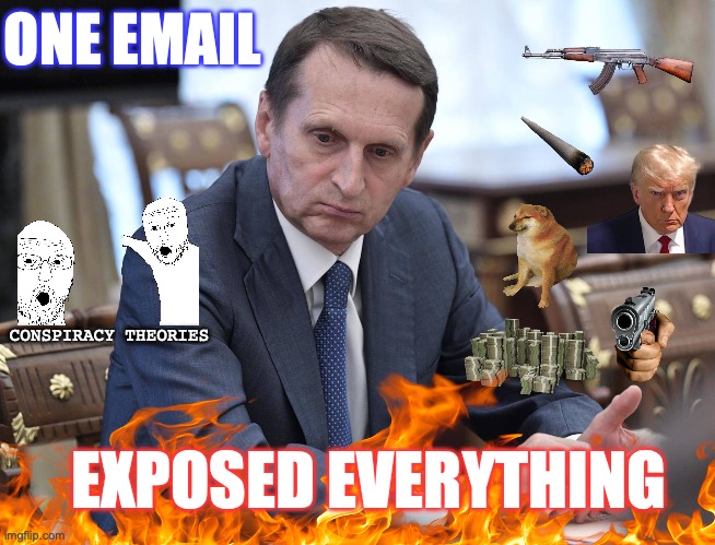 END OF SVR | ONE EMAIL; CONSPIRACY THEORIES; EXPOSED EVERYTHING | image tagged in donald trump,russia,conspiracy theory,weapons,africa,drugs | made w/ Imgflip meme maker