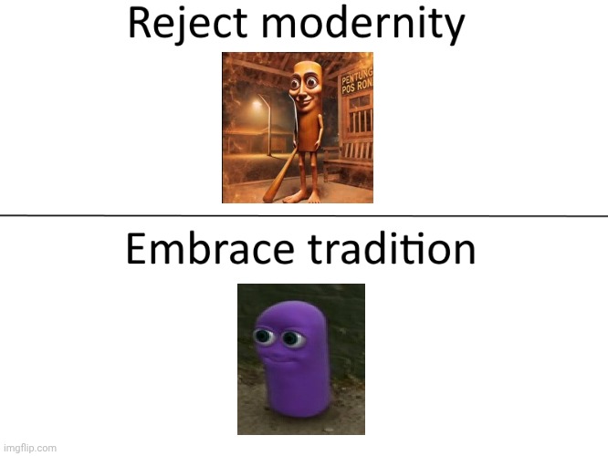 I can't stand AI slop lmao | image tagged in reject modernity embrace tradition | made w/ Imgflip meme maker