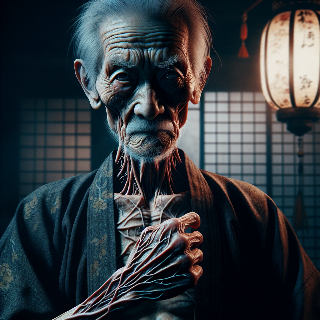 Old scary Japanese man Blank Meme Template