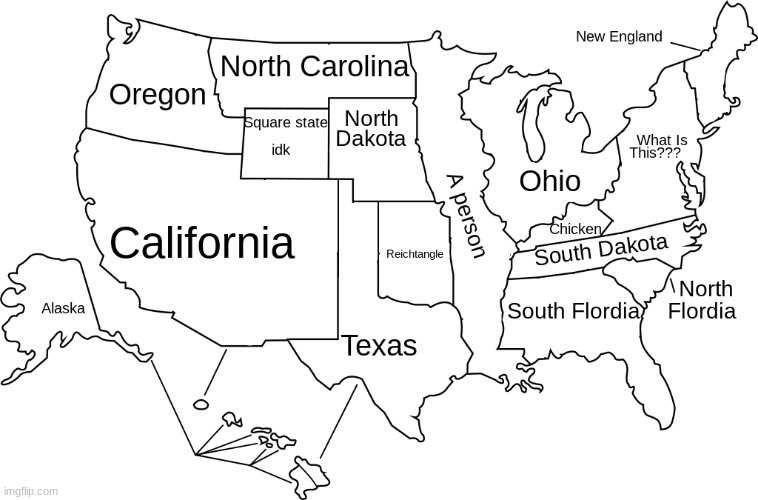 How Europeans think the USA states are | image tagged in european,usa,united states of america,geography | made w/ Imgflip meme maker
