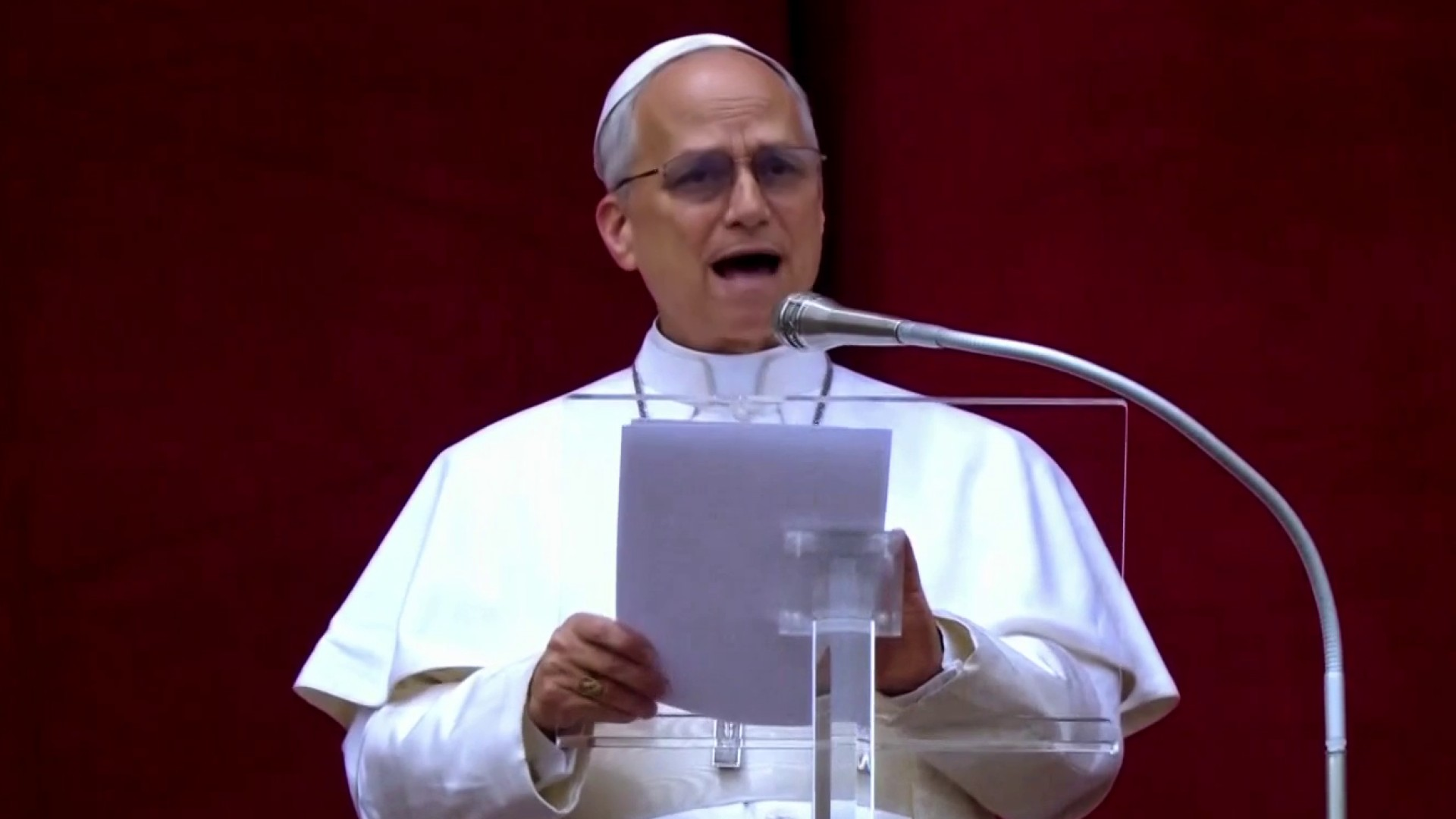 pope leo microphone Blank Meme Template