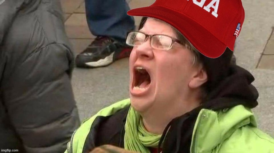 screaming maga | image tagged in screaming maga | made w/ Imgflip meme maker