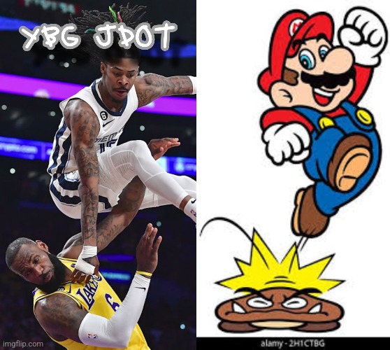 image tagged in jdot temp,mario jumping on goomva | made w/ Imgflip meme maker