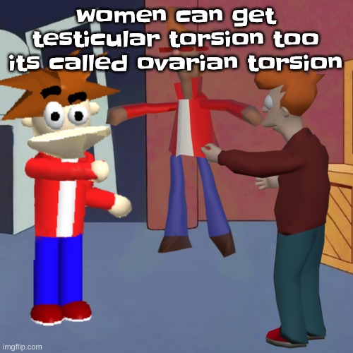 I am not immune | women can get testicular torsion too its called ovarian torsion | image tagged in i don't know | made w/ Imgflip meme maker