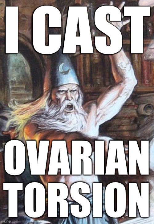 I CAST | I CAST OVARIAN TORSION | image tagged in i cast | made w/ Imgflip meme maker