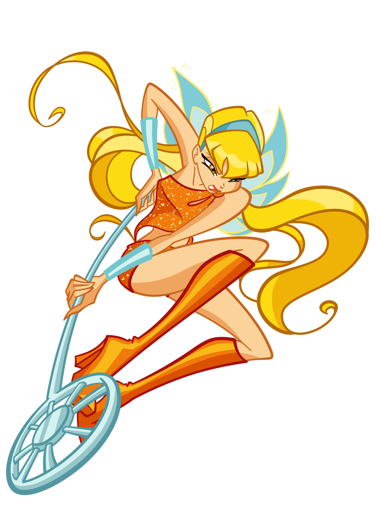 winx club Stella 1 season charmix base HD Blank Meme Template