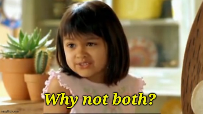why not both | Why not both? | image tagged in why not both | made w/ Imgflip meme maker