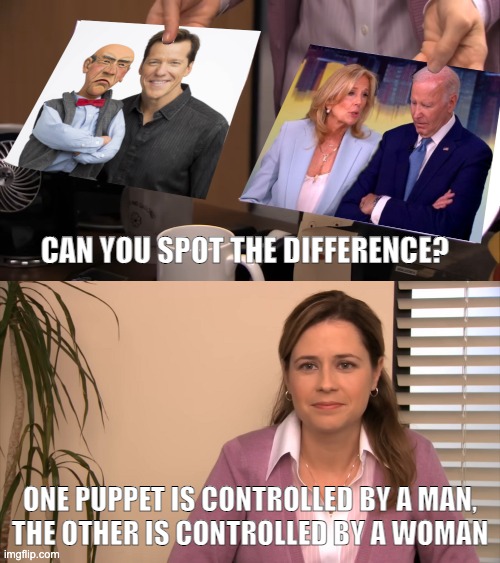 Spot the difference | CAN YOU SPOT THE DIFFERENCE? ONE PUPPET IS CONTROLLED BY A MAN,
THE OTHER IS CONTROLLED BY A WOMAN | made w/ Imgflip meme maker