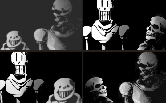 sans and papy stare Blank Meme Template