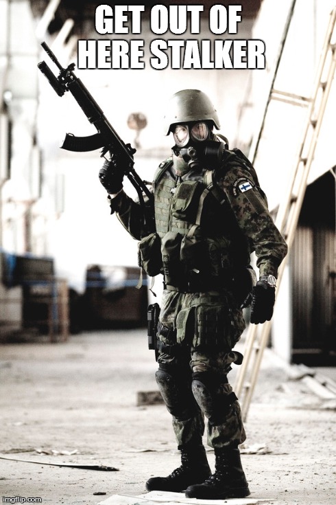 Finnish Rapid Deployment Force soldier posing for a picture in NBC gear ...