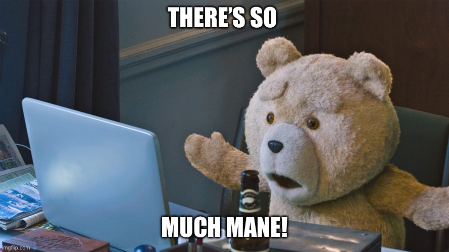 Mane | THERE’S SO; MUCH MANE! | image tagged in there s so much x | made w/ Imgflip meme maker