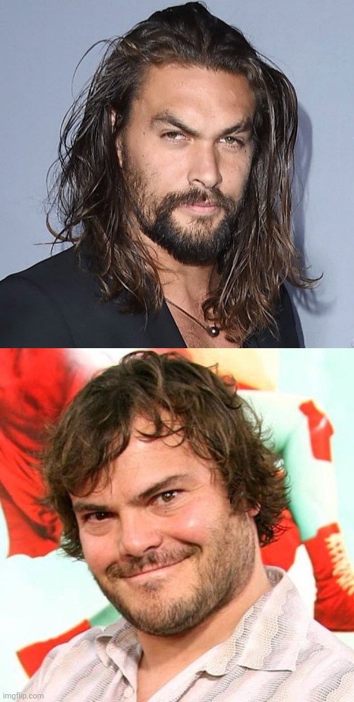 image tagged in jason momoa,jack black | made w/ Imgflip meme maker