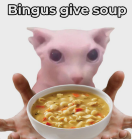 Bingus give soup Blank Meme Template