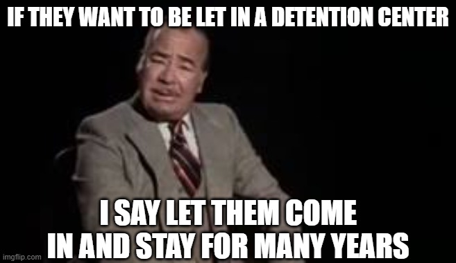 Let them crash | IF THEY WANT TO BE LET IN A DETENTION CENTER I SAY LET THEM COME IN AND STAY FOR MANY YEARS | image tagged in let them crash | made w/ Imgflip meme maker
