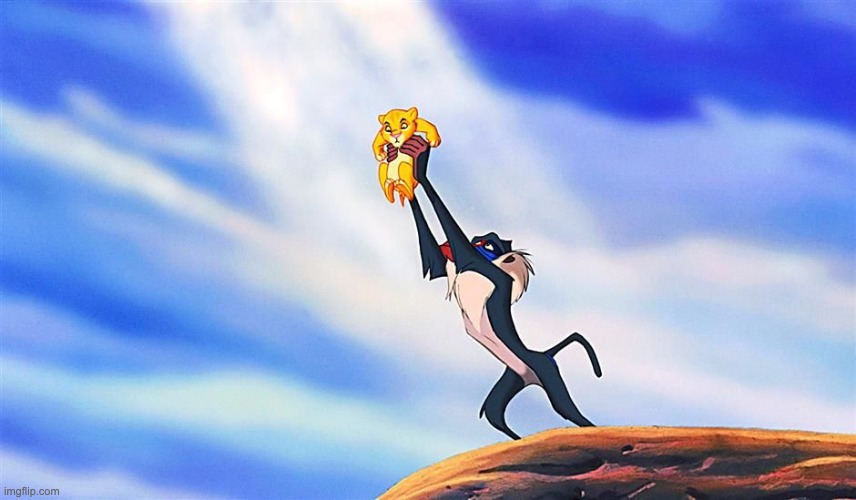 Lion King Rafiki Simba | image tagged in lion king rafiki simba | made w/ Imgflip meme maker