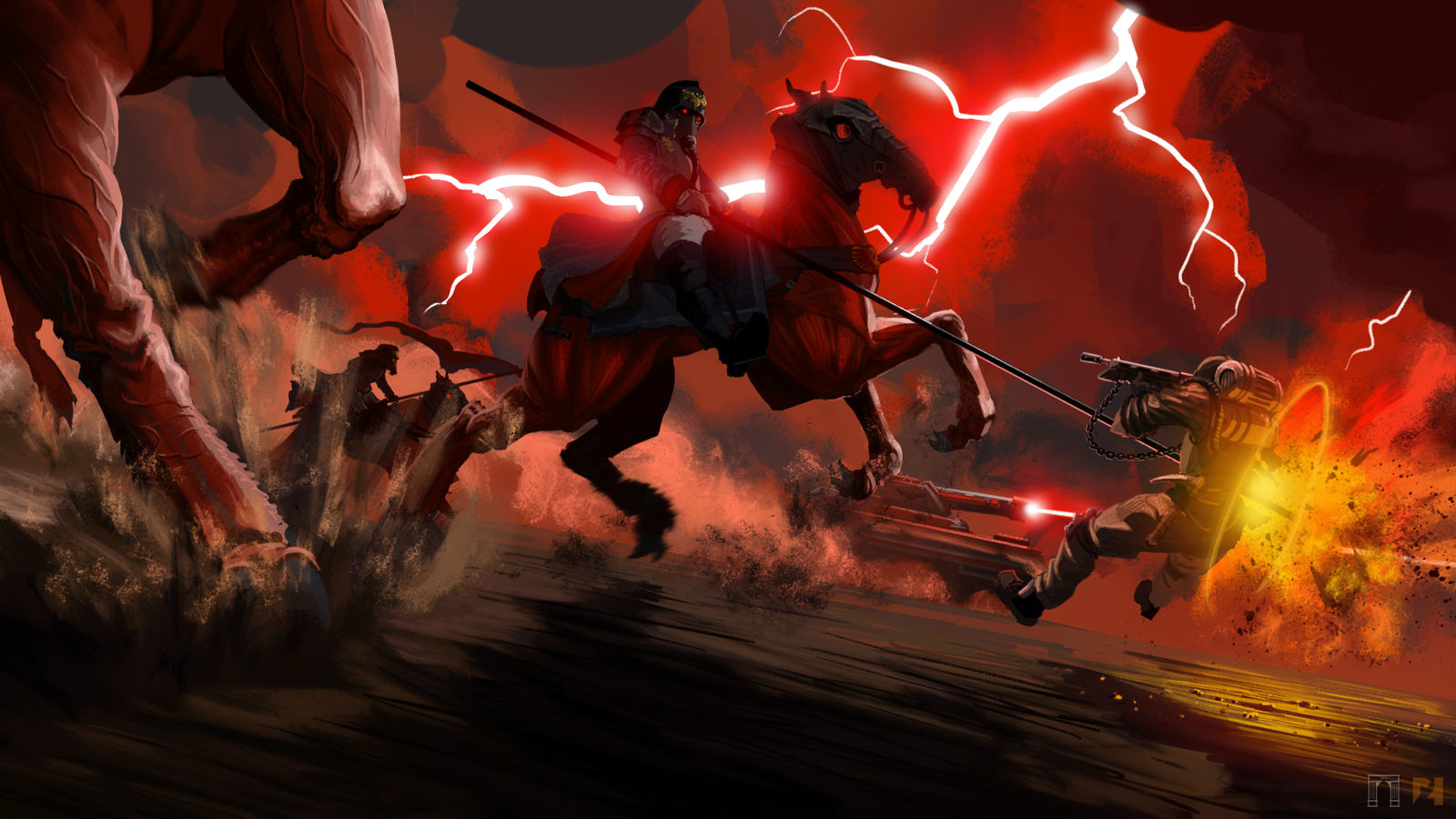 High Quality Krieg death riders Blank Meme Template