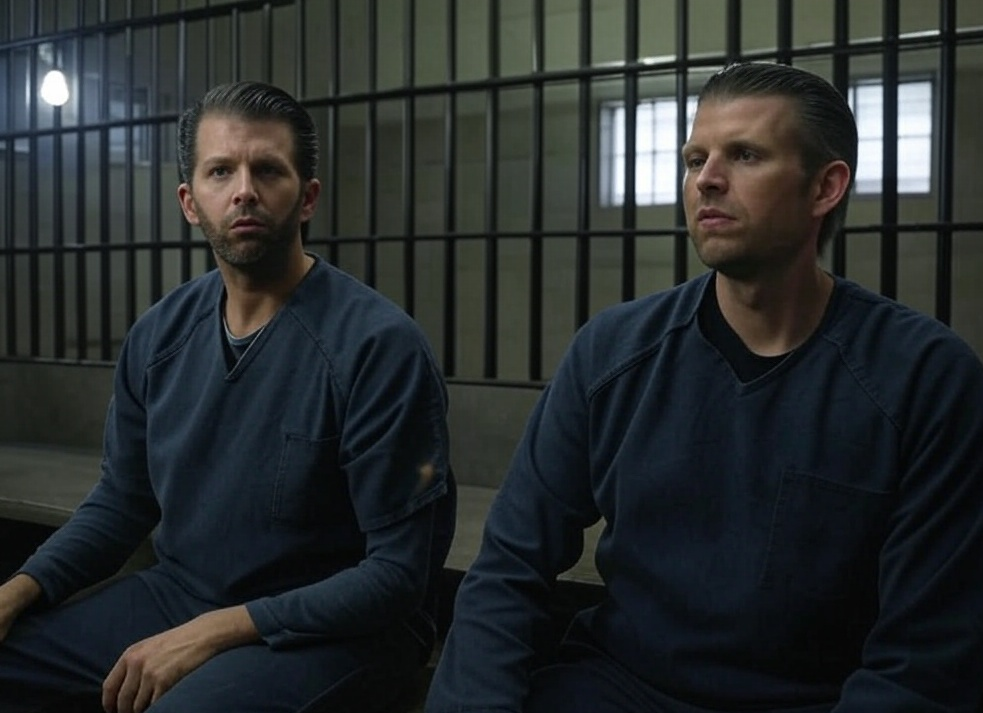 Donald Trump Junior and Eric in prison Blank Meme Template