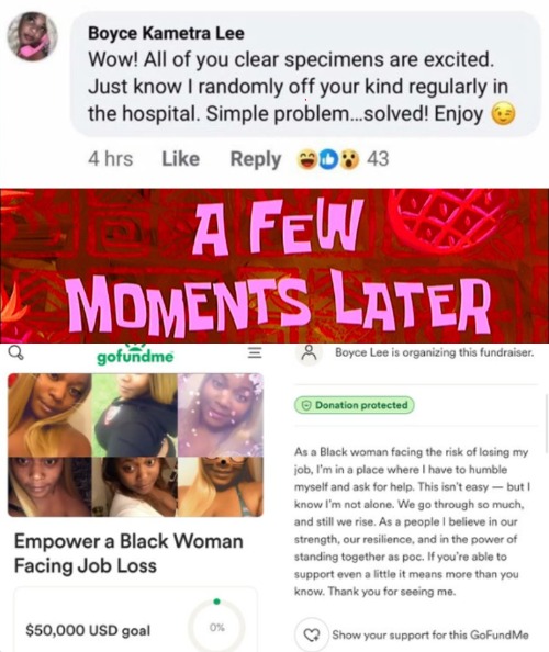 Race Wars Denied, though she prob gained some npc coins anyway | image tagged in fraud,fafo,memes,america,karma | made w/ Imgflip meme maker