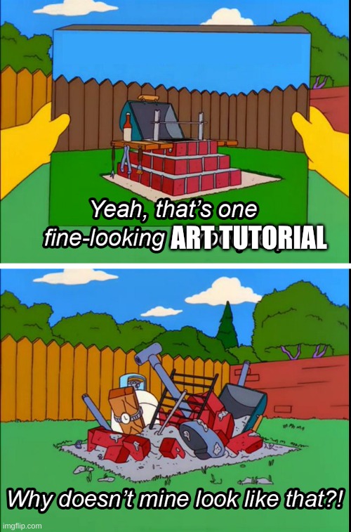 Homer's BBQ | ART TUTORIAL | image tagged in homer's bbq | made w/ Imgflip meme maker